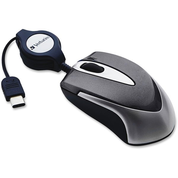 Verbatim Verbatim Mini Optical Travel Mouse For Usb-C Devices Black 99235